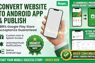 convert website to android app and publish to play store
