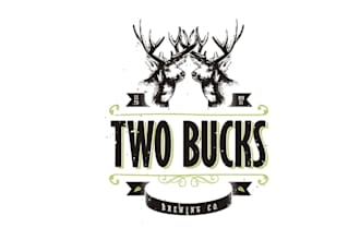design captivating logo for two bucks brewing beer bar