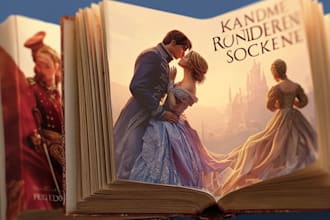 create professional romance novel cover artwork