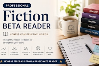 beta read romance fantasy ya novel manuscript and evaluate its impact