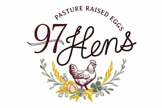 design a clean minimalist chicken farm logo