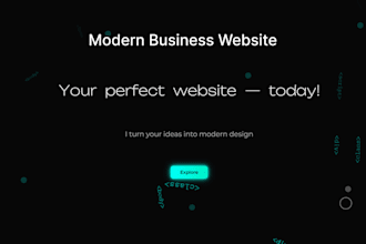 modern business website development