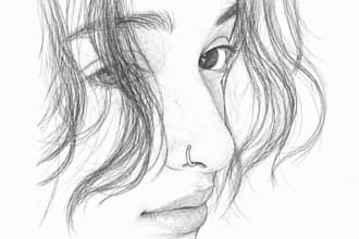 draw realistic pencil portrait sketch