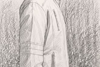 draw realistic pencil portrait sketch