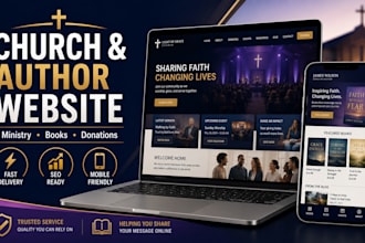 build church website christian author website, ministry site, book website