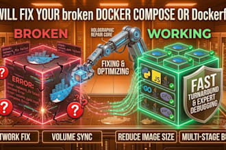 dockerize your application and fix docker compose errors