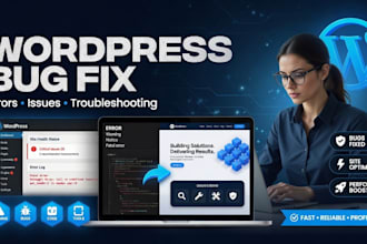 repair wordpress errors, bugs, and website problems
