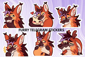 draw furry telegram sticker furry sticker crypto sticker discord sticker furry