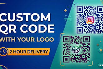 design a professional custom qr code with your logo