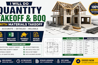 do quantity takeoff boq with materials takeoff