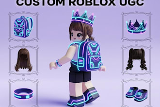 model custom ugc roblox and roblox accessories, roblox bundle, dynamic head