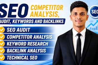 do SEO competitor analysis, audit, keywords and backlinks