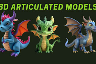 design articulated models, flexi toys and movable joints ready for 3d printing