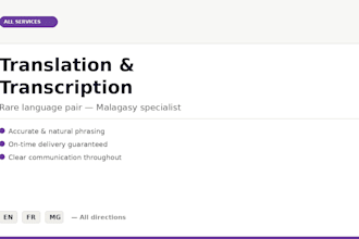 translate english, french, and malagasy