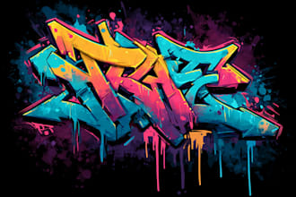 create eye catching graffiti text and logo art
