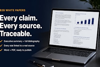 research and write a b2b white paper with verifiable sources