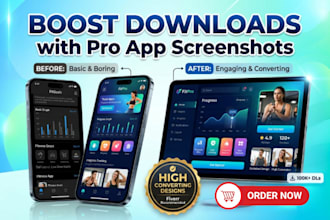 design professional app store and play store screenshots custom app screenshots