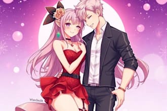 draw custom anime dakimakura body pillow illustration