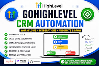 setup gohighlevel workflows, automations and integrations