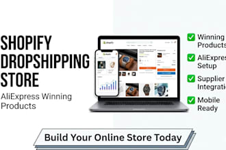 build a shopify dropshipping store alibaba aliexpress winning products shipping