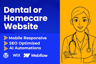 design dental website or home care website for your business