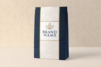 design elegant packaging or label for your brand