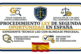 preparar expediente de ley de segunda oportunidad en españa