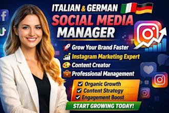 italian, german social media marketing manager and instagram content creator