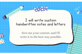 write custom handwritten notes and letters