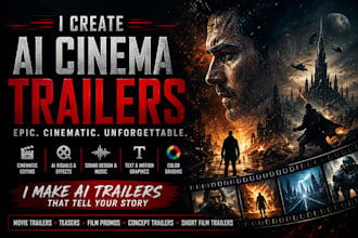 create epic ai movie trailer, teaser and cinematic promo video