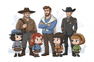 draw cartoon style illustration
