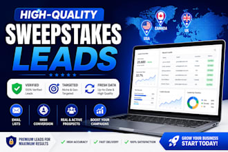 provide first hit sweepstak leads, forex leads, gambler leads, usa elderly leads