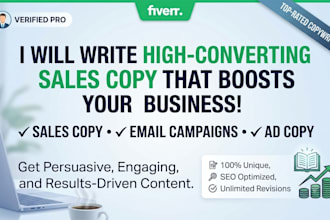 write high converting copywriting for your business