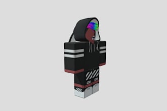 design a custom roblox character model and wearables, roblox ugc hair
