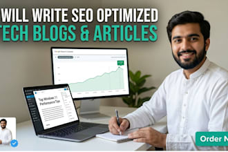 write SEO optimized tech blogs and articles for your website