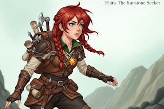 original character for books and character concept art
