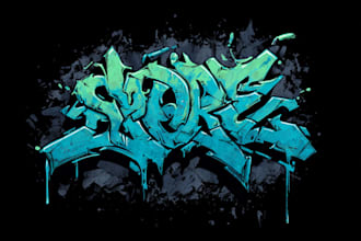 make professional graffiti text and logo designs