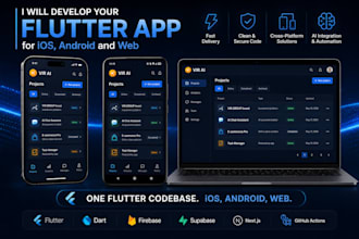 develop your flutter app for ios, android and web