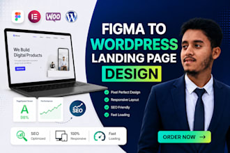 design figma to landing page by wordpress