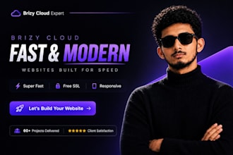 design a fast website using brizy cloud