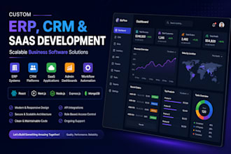 develop custom business software, erp, CRM and web applications