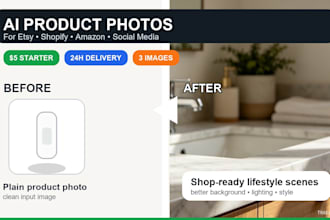 create ai lifestyle product photos for etsy shopify