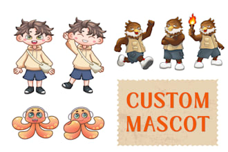 design cute mascot character for your business
