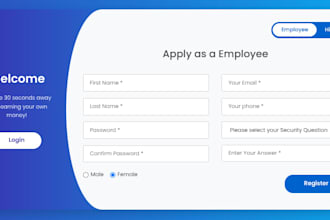 design responsive HTML CSS and javascript login forms