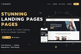 build a stunning landing page or business website using ai vibe coding
