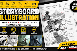 create comic manga storyboard illustration animated films commercials games