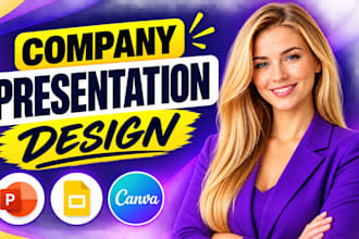 design corporate company presentation and executive business pitch deck