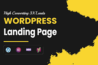 design and build a professional landing page on wordpress