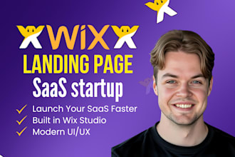 design a wix landing page for your saas startup with lead capture form