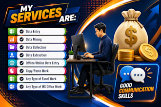 data entry, formatting, designing, copypaste, data mining